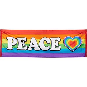 Boland - Polyester banner Regenboog 'PEACE' Multi - Regenboog - Regenboog