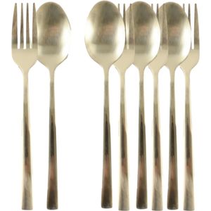 OTIX Gebaksvorkjes - Theelepels - Taartvorkjes - Set van 8 - Kleine - Lepels - Vorken Bestekset