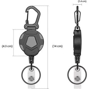 Titanium Riemlus Sleutelhanger - Snelsluiting, 2 Sleutelringen, Voor Broeken/jeans (geschikt Voor Riemen Tot 4,3 Cm)