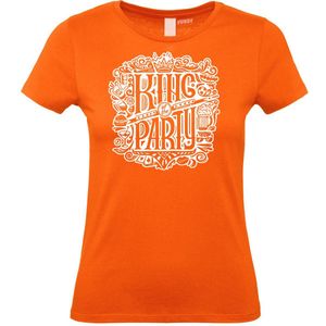 Dames t-shirt King Of The Party | EK 2024 Holland |Oranje Shirt| Koningsdag kleding | Oranje Dames | maat XL