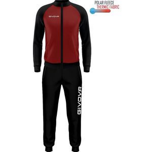 Sports set givova cuba burgundy-black, 2xl