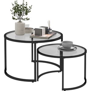 Bijzettafel set van 2 - Salontafel - Tafel - Tafeltje
