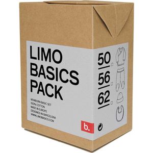 Limobasics pack lichtgrijs (trui, broekje, muts en slab) - maat 50