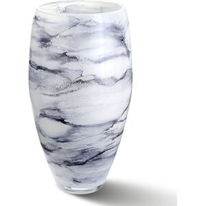 Terroso - Vaas Arctic, Glas Marmer, Elegante, Hoogte 38 cm