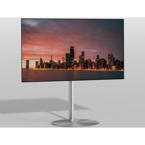 TV vloerstatief SPHERE 80 Design Tv standaard Trendy geborsteld RVS 32-65” - VESA 600x400