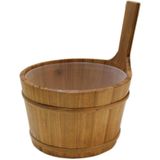 Emendo - Sauna emmer - donker hout met inzetbak