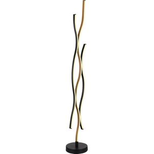 Globo vloerlamp Geronimo - zwart - metaal - 20 cm - ingebouwde LED-module - 67206SW