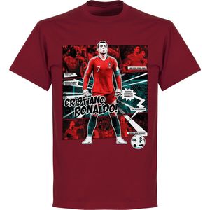 Ronaldo Portugal Comic T-Shirt - Rood - XXL