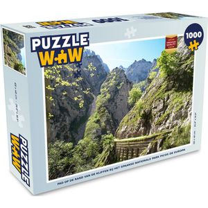 Puzzel Pad op de rand van de kliffen bij het Spaanse Nationale park Picos de Europa - Legpuzzel - Puzzel 1000 stukjes volwassenen