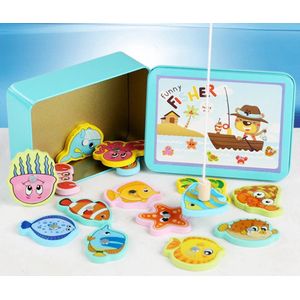 Magnetisch Vissenspel (15 Stuks) - Hengelspel - Houten Speelgoed - Educatief Speelgoed - Cadeau Voor Kinderen