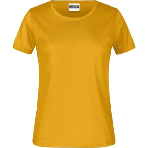James And Nicholson Dames/dames Ronde Hals Basic T-Shirt (Goudgeel)