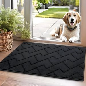 Deurmat Binnen Schoonloopmat Antislip, Waterabsorberend, Machinewasbaar, Donkergrijs, 50x80 cm - Perfect voor Voordeur, Gang, Entree, Keuken of Slaapkamer