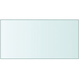 vidaXL Tafelblad - 50x100 cm - Gehard Glas - Transparant Geharde Glas Tafelblad - Tafelblad Modern - Transparante Tafelblad - Eetkamertafel Blad - Salontafelblad