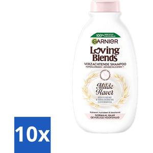Garnier - Loving Blends - Shampoo - Milde Haver - Normaal Haar & Gevoelige Hoofdhuid - 300 ml - Bulkverpakking - 10 stuks
