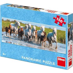 Dino Panorama Puzzel Camargo paarden 150 stukjes