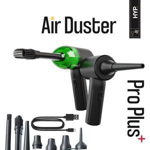 HYP. Air Duster Pro Plus - Blazen & Zuigen - 90.000 RPM - 11 delig - 7500mAh - 4 in 1 - kruimelzuiger - Vacuüm zakken pomp - Oplaadbaar & draadloos - Perslucht - Stofreiniger - computer schoonmaakartikelen - compressed air - Luchtpomp