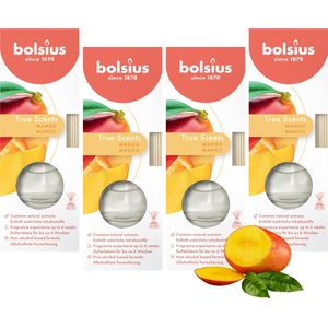 Bolsius True Scents Aromatherapie Geurstokjes - Verspreider - Huisparfum - Mango - Voordeelbundel - 4 Stuks