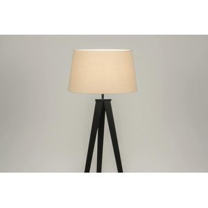 Lumidora Vloerlamp 30884 - ANTIQUA - E27 - Zwart - Beige - Metaal - ⌀ 51 cm