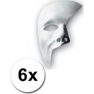 6 witte maskers phantom of the opera