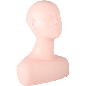 Multifunctioneel Massage Make-up Oefenhoofd voor Huidverzorging - Zachte Mannequin Hoofd voor Pruiken en Hoeden Display