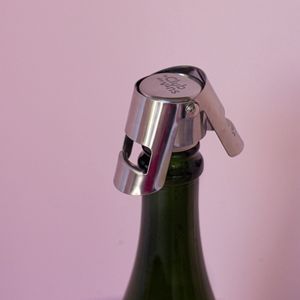 Champagneafsluiter - 2 stuks - zilverkleurig - Champagnestopper