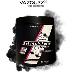 Electrolyten - Straw/Raspberry - Vochtbalans - Zweten - Vochtregulatie - Keto - Fasting - Elektrolyten poeder - Elektrolytes - elektrolyten - Natrium - Kalium - Magnesium - Hydratation -
