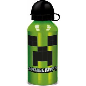 Minecraft aluminium drinkbeker / drinkfles - 400 ml - groen