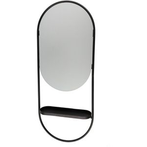 Ovale wandspiegel met plankje