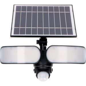 LED's Light MaxPower Solar LED Schijnwerper met Sensor - Draadloos - IP65 - Zwart