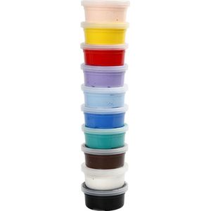 Silk Clay®, kleuren assorti, Basic 1, 10x40gr