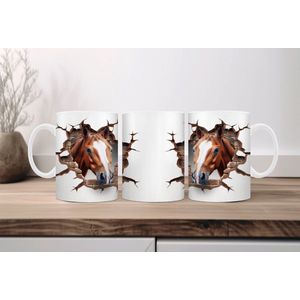 Koffiemok 3d boerderijdieren Paard