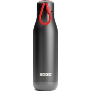 Thermosfles RVS, 750 ml, Zwart - Zoku | Hydration