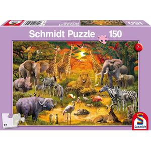 Schmidt Dieren In Afrik - 150 Stukjes - Puzzel - 7+