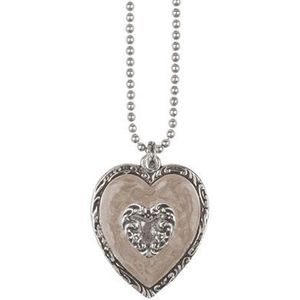 Dolce Luna Heart Ketting bruin