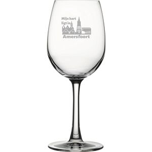 Gegraveerde witte wijnglas 36cl Amersfoort