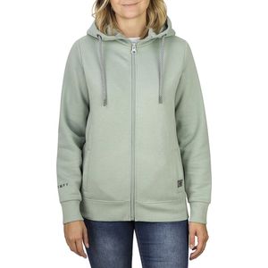 DENIMFY Dames Sweatjack DFClara regular fit Groen M Volwassenen Hoodie Capuchon Sweatshirt