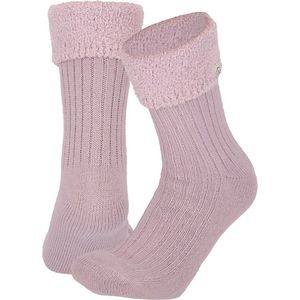 Apollo - Huissokken Dames - Ultra Soft - Lila - One Size - Fluffy sokken - Slofsokken