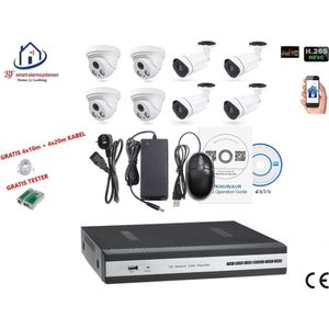 Home-Locking camerasysteem met NVR 5.0MP H265 POE met 8 camera's 1944P 5.0MP CS-8-1435