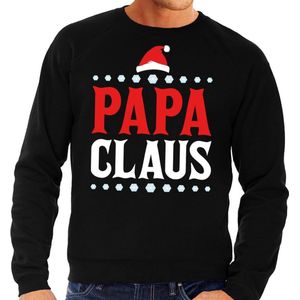 Foute kersttrui / sweater voor heren - zwart - Papa Claus S