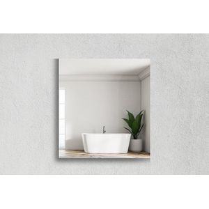 Vierkante Spiegel - Toiletspiegel - Verzilverd - 30 X 30 cm - Dikte: 4 mm - In Nederland Geproduceerd - Excl. Montageset - Top Kwaliteit Wandspiegel Zonder Lijst