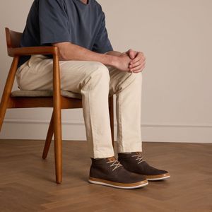 No Stress - Heren - Taupe nubuck veterboots - Maat 42