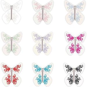 Magic Butterfly ® - Opdraai Vlinder - Magische Vlinders - Vlinder voor in een kaart - Baroque Assortiment 9 stuks