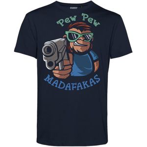 T-shirt Pew Pew Madafakas | Carnavalskleding heren dames | Carnaval kostuum | Foute Party | Navy | maat XXL