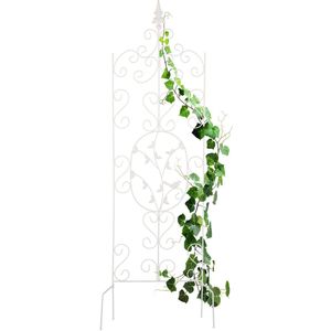 trellis metaal - 122 x 34,5 cm - klimplanten - wit