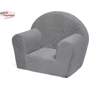 Kiddy Kinderfauteuil voor kinderen katoen Grijs | peuterstoeltje | kinderzetel | kindersofa | kinderstoel