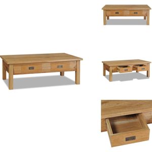 vidaXL Salontafel - Salontafels - Koffietafel - Koffietafels - Salontafel massief teakhout 100x60x35 cm