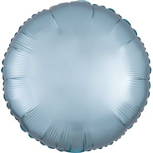 Folie ballon rondje pastel blauw | niet gevuld