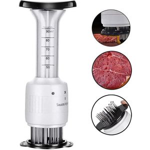 Luxe Marinade Injectiespuit - BBQ Injector - Vlees/Kip/Vis Injectie Spuit - 30 Naalden - RVS