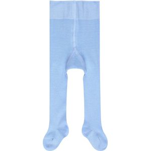 FALKE Family dun eenkleurig katoen panty baby blauw - maat 62-68