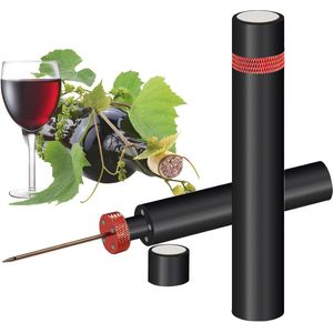 Wijn Opener | Travel Portable Pocket luchtdruk pomp flesopener | Assemblable ontwerp kurkentrekker 7S snel fles opening | voor huis restaurant partij wijnliefhebbers (Red) .